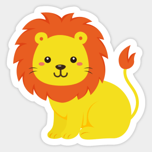 Lion Cub for Kids Sticker